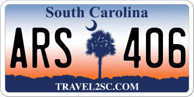 SC license plate ARS406