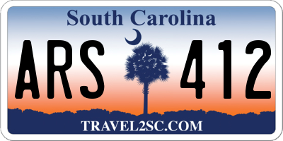 SC license plate ARS412