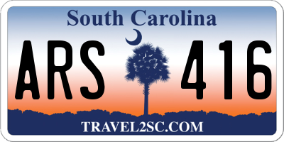SC license plate ARS416