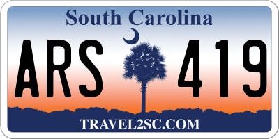 SC license plate ARS419