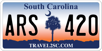 SC license plate ARS420