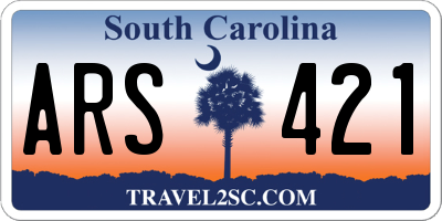 SC license plate ARS421