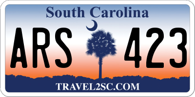 SC license plate ARS423
