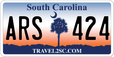 SC license plate ARS424