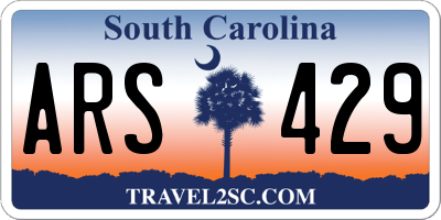 SC license plate ARS429