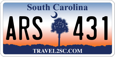 SC license plate ARS431