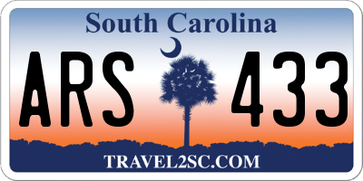 SC license plate ARS433