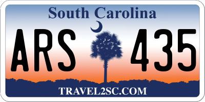 SC license plate ARS435