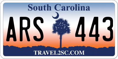 SC license plate ARS443