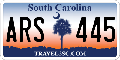 SC license plate ARS445