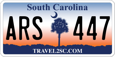 SC license plate ARS447