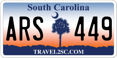 SC license plate ARS449