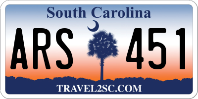 SC license plate ARS451