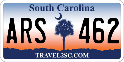 SC license plate ARS462