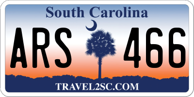 SC license plate ARS466