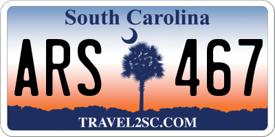 SC license plate ARS467
