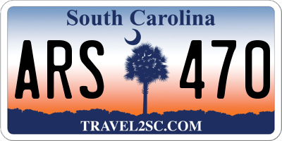 SC license plate ARS470