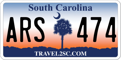 SC license plate ARS474