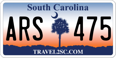 SC license plate ARS475