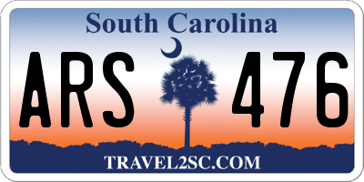 SC license plate ARS476