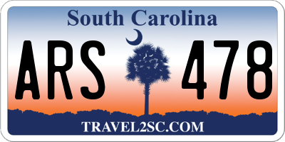 SC license plate ARS478