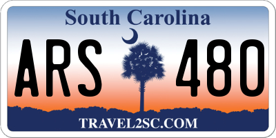 SC license plate ARS480