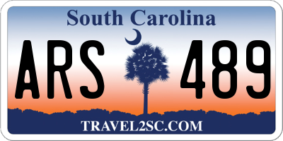SC license plate ARS489