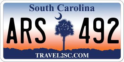 SC license plate ARS492