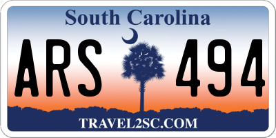 SC license plate ARS494