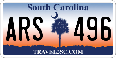 SC license plate ARS496