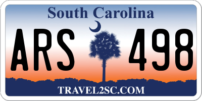 SC license plate ARS498