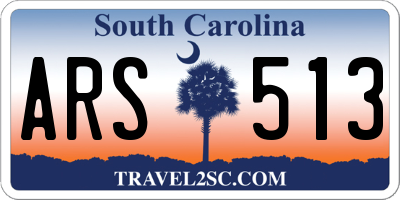 SC license plate ARS513