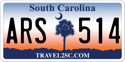 SC license plate ARS514