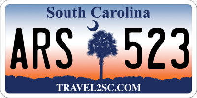 SC license plate ARS523