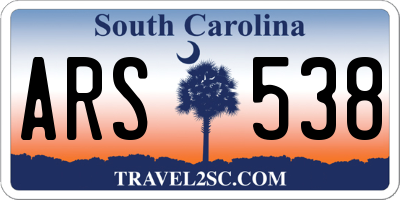 SC license plate ARS538