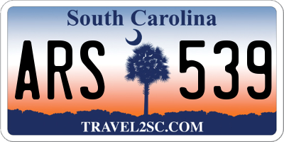 SC license plate ARS539