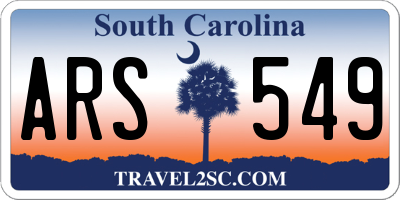 SC license plate ARS549