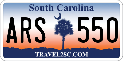 SC license plate ARS550