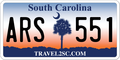 SC license plate ARS551