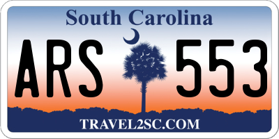 SC license plate ARS553