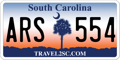 SC license plate ARS554