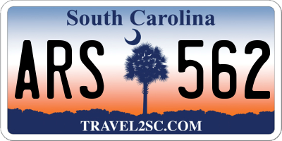SC license plate ARS562