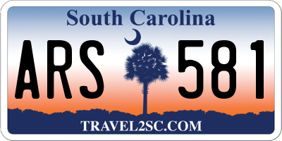 SC license plate ARS581