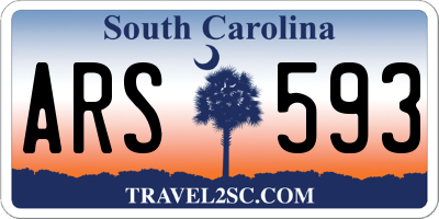 SC license plate ARS593