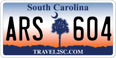 SC license plate ARS604