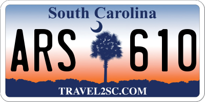 SC license plate ARS610