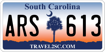 SC license plate ARS613