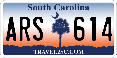 SC license plate ARS614