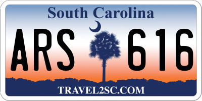 SC license plate ARS616
