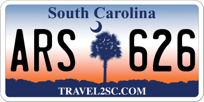 SC license plate ARS626